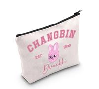 Korean Pop Gift K-Pop Group Merch Kpop Boys Group Est 1999 Dwaekki Makeup Bag K-Pop Music Lover Regalo, Borsa Dwaekki Eu, Borsa cosmetica con stampa