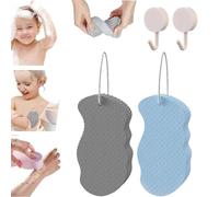 Korean Skin Scrubber Sponge, Korean Skin Sponge, Super Soft Exfoliating Bath Sponge, Korean Skin Scrubber Exfoliator Sponge, Korean Skin Exfoliating Body Scrubber Sponge Reusable (2Pcs-E)