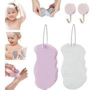 Korean Skin Scrubber Sponge, Korean Skin Sponge, Super Soft Exfoliating Bath Sponge, Korean Skin Scrubber Exfoliator Sponge, Korean Skin Exfoliating Body Scrubber Sponge Reusable (2Pcs-A)