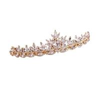 Korean Style Simple Leaf Crown - Alloy Rhinestone Bridal Headdress For Weddings(Color1)