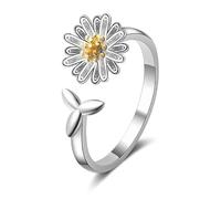 Koren Cute Daisy Anelli per Le Donne Romantico Boho Estetico Girasole Anello di Fiori Selvatici Flower Girl Margherite Gioielli da sposaDurability