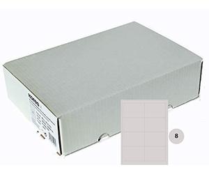 Kores - Etichette universali autoadesive rettangolari, 500 fogli, formato 97 x 67,7 mm, bianche