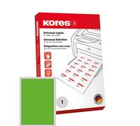 Kores Etichette universali colorate, 210 x 297 mm, 100 fogli, verde