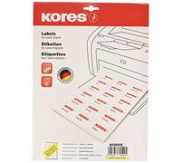 Kores - Etichette universali Power, 70,0 x 36,0 mm, 25 fogli, 600 etichette
