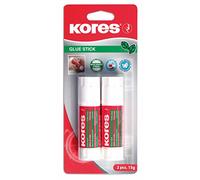 Kores - Glue Stick: Colla Stick a Forte Tenuta, Collante Sicuro e non Tossico, Ideale per Fai-Da-Te, Rispettosa dell'Ambiente, Confezione da 2 x 15g