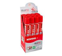 Kores - Glufix: Colla Liquida Trasparente, Anti-Goccia, Non Tossica e Ideale per Lavori a Casa e in Ufficio, Confezione da 12 x 50 ml