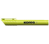 Kores - High Liner Plus: Evidenziatori a Penna Giallo Fluorescente, Punta a Scalpello con Inchiostro a Base d'Acqua, Ideali per la Scuola e per l'Ufficio, Set da 12 Pezzi