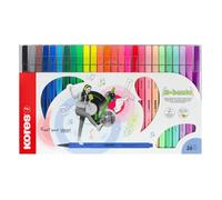 Kores - K-Beats Pennarelli Premium a Punta in Fibra - Pennarelli per Disegno, Colorazione e Scrittura - Colori Vibranti Unici, Inclusi Tonalità Neon e Pastello, Inchiostro di Alta Qualità - 26 Pezzi