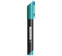 Kores - K-Marker XP1: Pennarello Indelebile Turchese a Punta Rotonda con Inchiostro Waterproof e Inodore, Adatto per Tutte le Superfici, Set da 12 Pezzi