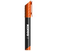 Kores - K-Marker XP2: Pennarelli permanenti arancioni, punta a scalpello con inchiostro impermeabile e a basso odore, per tutte le superfici, confezione da 12