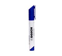 Kores - K-Marker XW2: Pennarello Blu per Lavagna Bianca con Punta a Scalpello, inchiostro pulibile a secco e Inodore, Ideale per la Scuola e l'Ufficio, Set di 12 Pezzi