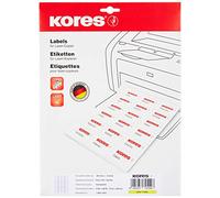 Kores L4521.10FT - Etichette trasparenti laser e fotocopiatrici, 45,7 x 21,2 mm, 10 fogli da 480 etichette, resistenti agli strappi, impermeabili, lavabili, L4521.10FT