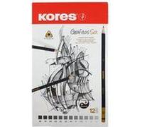 Kores Pencil "Grafitos Art", set di artisti Metalletui, ordinato in diversi gradi di durezza - 1 pezzo (BB92162) NEW
