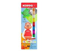 Kores - Plastilina: Pasta Modellabile per Bambini, Morbida e Facilmente Plasmabile, Lavabile e Non Tossica, Set da 10 Colori x 20 g