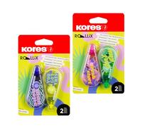 Kores ROLLiX Correttore a nastro - 8 m x 5 mm - Design vivaci e allegri - Forma ergonomica e confortevole - Nessun tempo di asciugatura - Applicazione controllata - Confezione da 1
