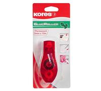 Kores - Rullo Adesivo per Incollare con Precisione, Colla su Entrambi i Lati, Non Tossica, Ideale per Scuola e Ufficio, 8 mm x 10 m, Confezione da 1 Roller