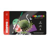 Kores - Selezione Kolores - 72 matite, include 8 matite colorate metalliche e 4 neon - Matite colorate con mina morbida, forma triangolare, legno FSC, forniture per revisioni - Set di 72 in custodia