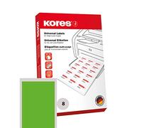 Kores Universal-Etiketten, 105 x 74 mm, ohne Rand, grün