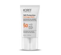 Korff 365 Protection Antiage Matt SPF50+, Gel Crema Viso Antietà, per Pelle Sensibile, Protezione Alta, Resistente all'Acqua, 40ml