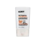 Korff 365 Protection - Ultra 100 Color Fluido Viso SPF50+, Protezione Solare Molto Alta per Pelli Sensibili, 40 ml