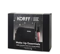 Korff Iconic Volume & Comfort Lip Gloss, Cofanetto Duo Mascara Volumizzante e Incurvante + Lip Gloss Colore Rosato, Effetto Cushion, con Acido Ialuronico, Pantenolo e Vitamina E, 13 ml