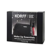 Korff Iconic Volume & Comfort Lip Gloss, Cofanetto Duo Mascara Volumizzante e Incurvante + Lip Gloss Colore Rosso, Effetto Cushion, con Acido Ialuronico, Pantenolo e Vitamina E, 13 ml