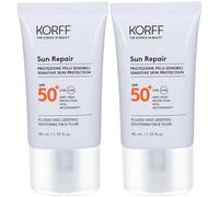 KORFF Sun Repair Fluido Viso Lenitivo Spf 50+ 2x40 ml