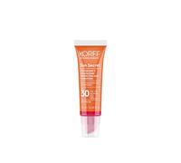 Korff Sun Secret Lip Color SPF30, Protezione Solare Labbra, Effetto Lucido, Acido Ialuronico, Vitamina E e Burro di Karitè, 03 Cherry Red,10 ml