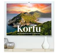 Korfu - Die paradiesische Insel im Mittelmeer. (hochwertiger Premium Wandkalender 2026 DIN A2 quer), Kunstdruck in Hochglanz: Eine Perle in Europa.