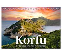 Korfu - Die paradiesische Insel im Mittelmeer. (Tischkalender 2026 DIN A5 quer), CALVENDO Monatskalender: Eine Perle in Europa.