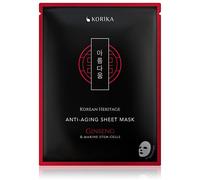 KORIKA Korean Heritage Red Ginseng & Adenosine Anti-aging Sheet Mask maschera antirughe in tessuto 25 g