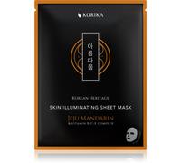 KORIKA Korean Heritage Jeju Mandarin & Vitamin B-C-E Complex Skin Illuminating Sheet Mask maschera viso illuminante in tessuto 25 g