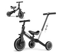 KORIMEFA 4 IN 1 Triciclo Bambini Triciclo con Maniglione di Spinta il Genitore per 1-3 Anni Ragazzi Ragazze Triciclo per Bambini Bicicletta Equilibrio Sedile e Maniglia Regolabili