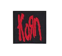Korn Red Metalband_2 - Toppa ricamata termoadesiva per souvenir