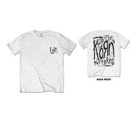 Korn - T-Shirt # L Unisex White # Scratched Type