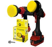 Kornely Kornely Premium Drill Brush Professio Premium Drill Brush Professional - Medium-Soft 10 cm Giallo | Spazzola antigraffio per la pulizia di piastrelle, intonaco, vasca da bagno, doccia, fibra