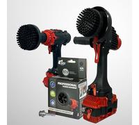 Kornely Spazzola professionale per trapano 2 in 1 per trapano e smerigliatrice angolare, ultra rigida, 10 cm, nera, antigraffio, resistente, per calcestruzzo, mattoni, pietra, metallo, muratura