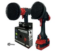 Kornely Spazzola professionale per trapano 2 in 1 per trapano e smerigliatrice angolare, ultra rigida, 15 cm, nera, antigraffio, resistente, per calcestruzzo, mattoni, pietra, metallo, muratura