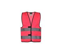 Korntex KWNP100XS - Gilet ad Alta visibilità Standard, per Bambini, Colore: Rosa Fluo