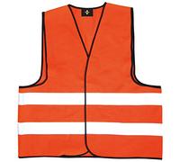 Korntex KXVWO3XL - Gilet di Sicurezza Standard, Orlo Nero, Arancione, 3XL