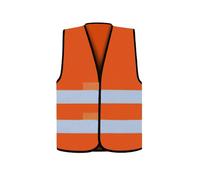 Korntex KXVWO7XL - Gilet di sicurezza standard, orlo nero, arancione, 7XL