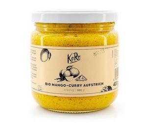 KoRo - Crema spalmabile al mango e curry bio 380 g - Vegan e bio - Senza zuccheri aggiunti* - Aromatizzata alla curcuma