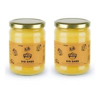 KoRo - Ghee bio 2 x 420 g - 100% burro chiarificato bio - Alto punto di fumo - Pratica doppio formato