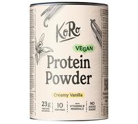 KoRo - Proteine vegane in polvere alla vaniglia extra cremose 300 g - vegan - da riso, soia e piselli