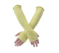 KOROBIE Guanti antitaglio, 2 paia di protezioni for le braccia in tessuto non monouso, resistenti alle alte temperature e ai tagli (giallo)