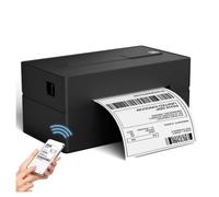 KOROBIE Stampante portatile, Stampante termica per etichette di spedizione Bluetooth, wireless 4x6 per pacchi(Noir)