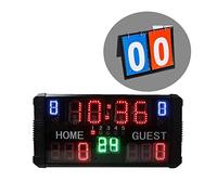 KOROBIE Tabellone segnapunti, Tabellone segnapunti for Interni Multisport Display remoto for Calcio a LED/Treppiede for a 7 segmenti fissato al Muro con casa e ospite