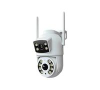KOROBIE Telecamera di sicurezza, HD Wireless Network Pan-tilt Camera Outdoor 6MP Dual Screen AI Automatic Tracking Audio And Video Surveillance(6MP Cam 32G Card)