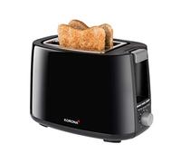Korona 21130 Nero - 2 fette di tostapane con Inserto per panini e Un Livello di scongelamento e Riscaldamento, 750 W, Plastica, 2 Scomparti