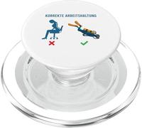 Korrekte Arbeitshaltung Sedia da ufficio Lavoro giusto Immersione sbagliata PopSockets PopGrip per MagSafe